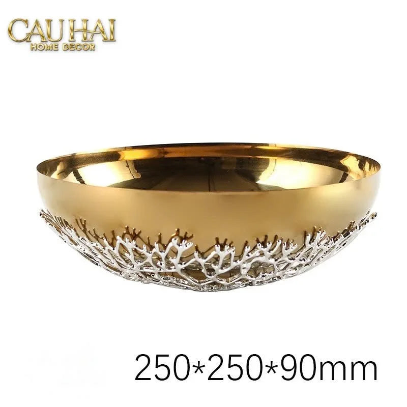 Elysian - Đĩa Trái Cây Platinum Branche Argentée D25-LY THỦY TINH-CẬU HAI HOME DECOR