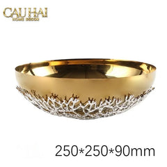 Elysian - Đĩa Trái Cây Platinum Branche Argentée D25-LY THỦY TINH-CẬU HAI HOME DECOR