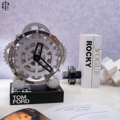 Elysian - Đồng Hồ Cơ Hologram Mécanique Argent Table Clock-ĐỒNG HỒ-CẬU HAI HOME DECOR