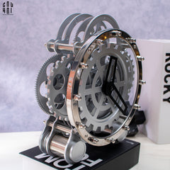 Elysian - Đồng Hồ Cơ Hologram Mécanique Argent Table Clock-ĐỒNG HỒ-CẬU HAI HOME DECOR
