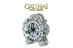 Elysian - Đồng Hồ Cơ Hologram Mécanique Argent Table Clock-ĐỒNG HỒ-CẬU HAI HOME DECOR