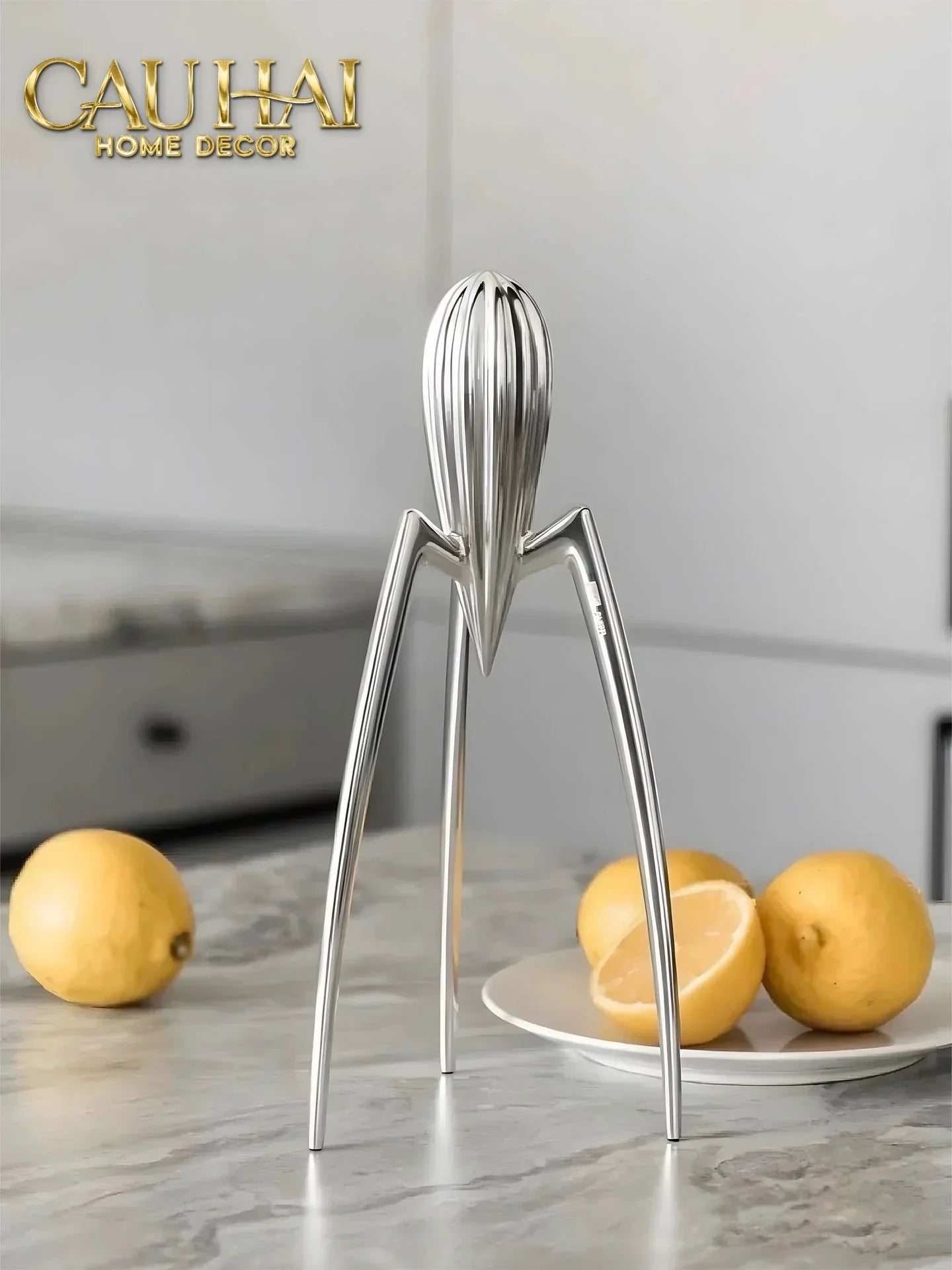 Elysian Fw25 - Tượng Kitchenware Spider Citron Chrome H29-TƯỢNG TRANG TRÍ-CẬU HAI HOME DECOR