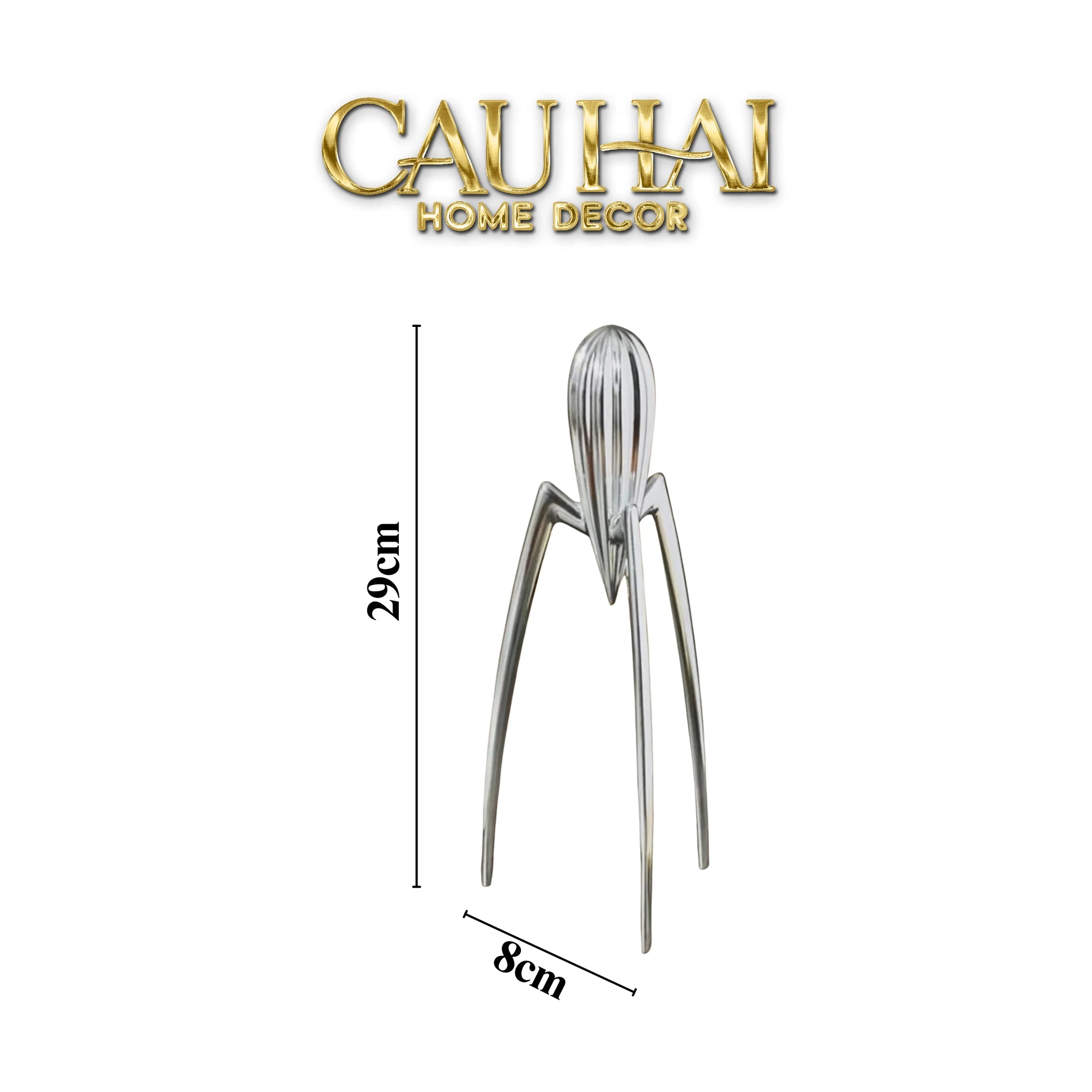 Elysian Fw25 - Tượng Kitchenware Spider Citron Chrome H29-TƯỢNG TRANG TRÍ-CẬU HAI HOME DECOR