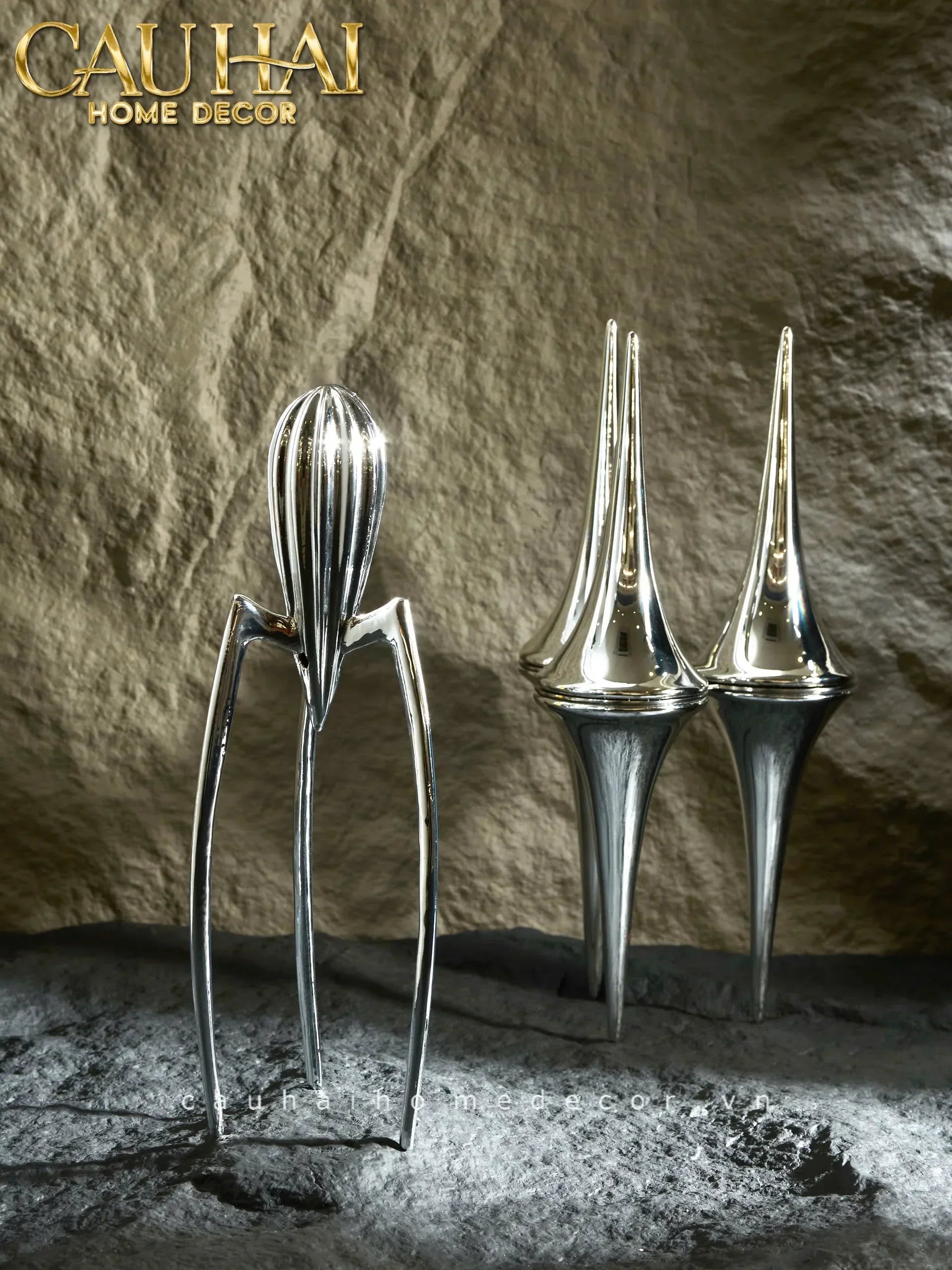 Elysian Fw25 - Tượng Kitchenware Spider Citron Chrome H29-TƯỢNG TRANG TRÍ-CẬU HAI HOME DECOR