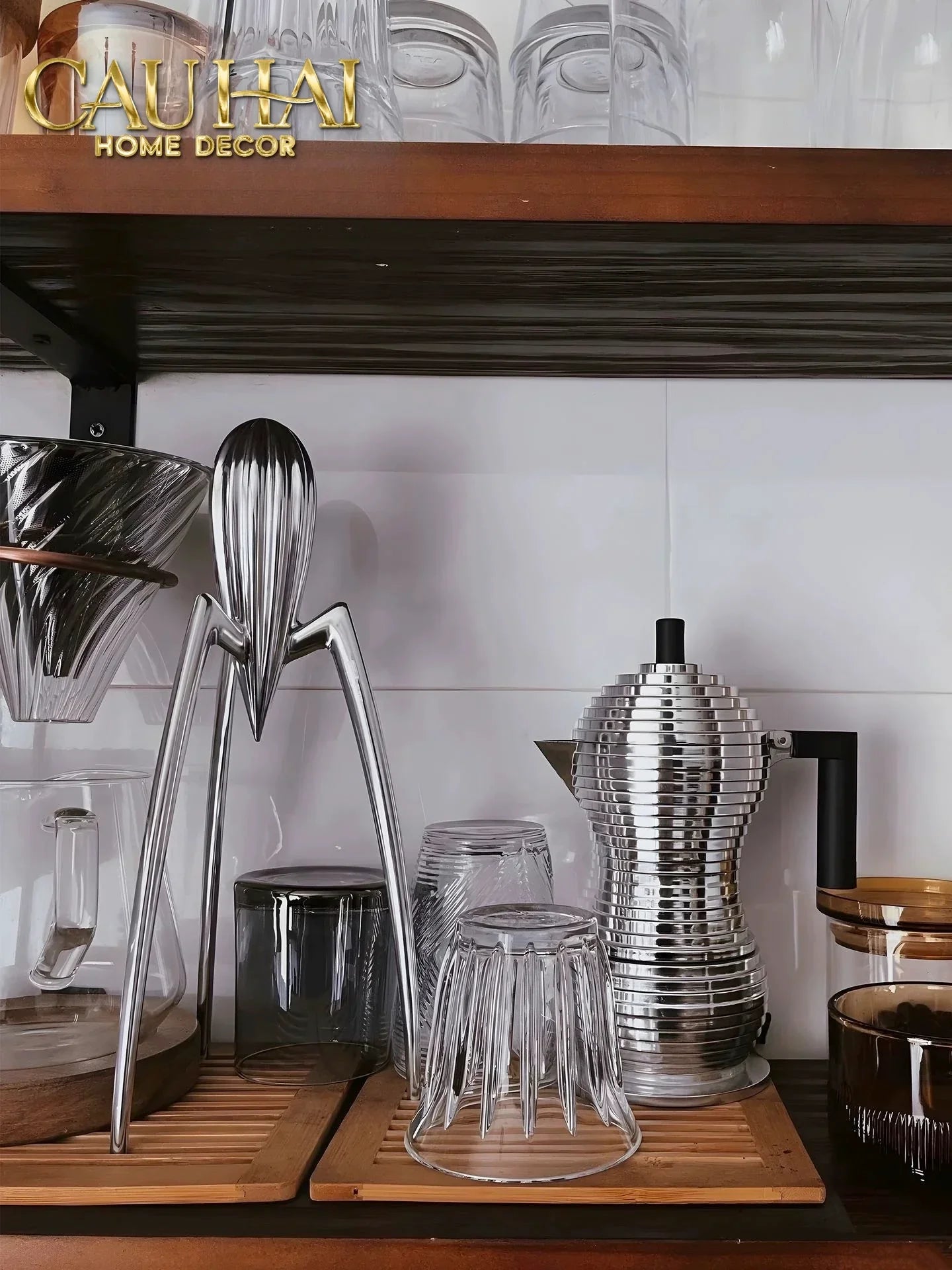 Elysian Fw25 - Tượng Kitchenware Spider Citron Chrome H29-TƯỢNG TRANG TRÍ-CẬU HAI HOME DECOR