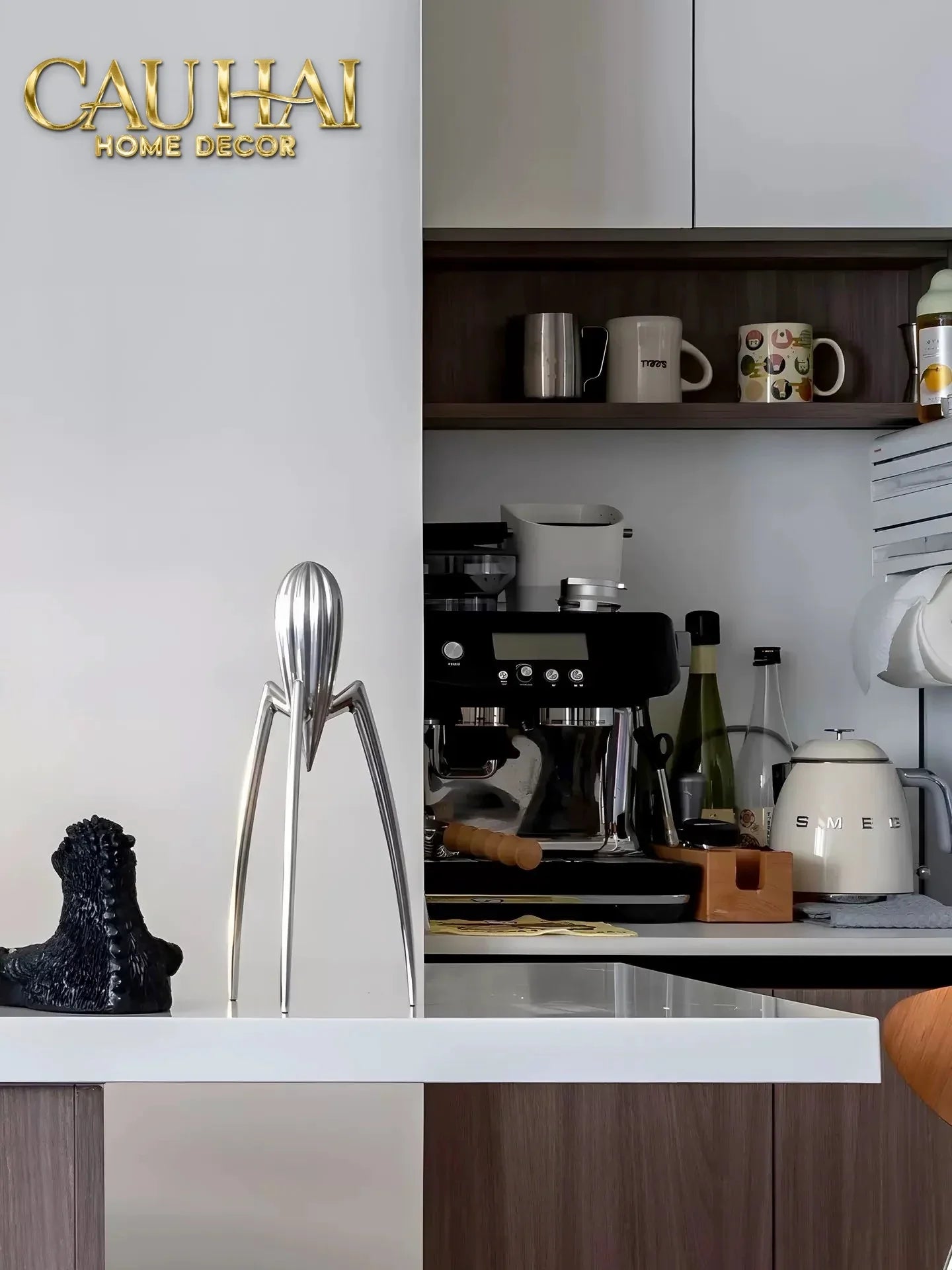Elysian Fw25 - Tượng Kitchenware Spider Citron Chrome H29-TƯỢNG TRANG TRÍ-CẬU HAI HOME DECOR