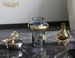 Elysian - Lọ Kẹo Chén Platinum Impérial Bird Branch Bowl 13x17-LY THỦY TINH-CẬU HAI HOME DECOR