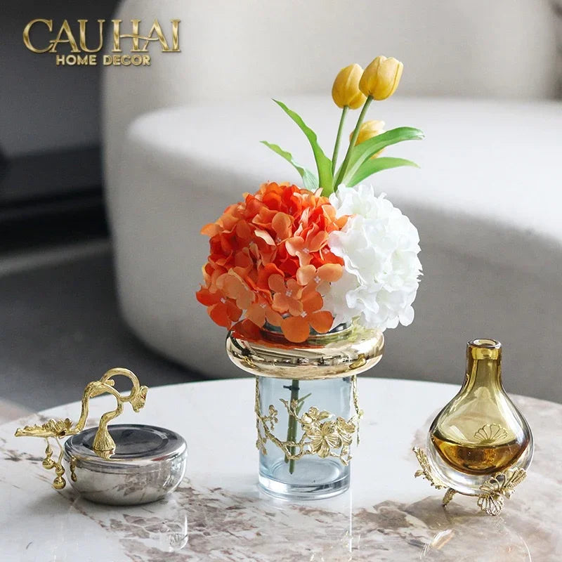 Elysian - Lọ Kẹo Chén Platinum Impérial Bird Branch Bowl 13x17-LY THỦY TINH-CẬU HAI HOME DECOR