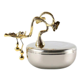 Elysian - Lọ Kẹo Chén Platinum Impérial Bird Branch Bowl 13x17-LY THỦY TINH-Đối tác tại Trung Quốc theo từng đơn đặt hàng-CẬU HAI HOME DECOR