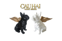 Elysian - Set 2 Tượng Chú Chó Thiên Thần Frenchie Angel Bull D'Or Dou-CẬU HAI HOME DECOR