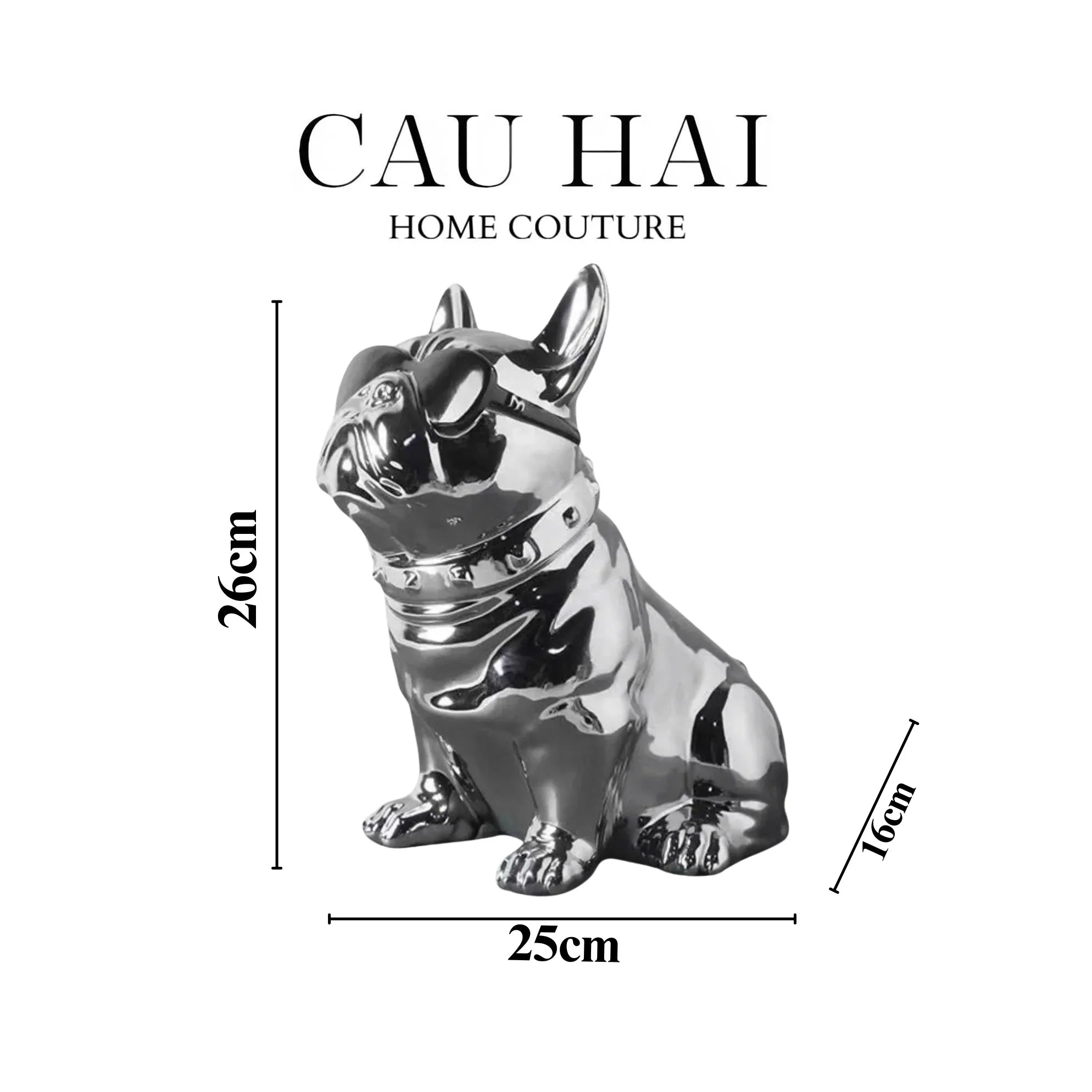 Elysian - Tượng Hộp Khăn Giấy Platinum Bull-HỘP KHĂN GIẤY-CẬU HAI HOME DECOR