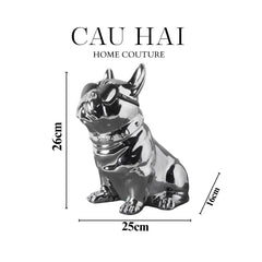 Elysian - Tượng Hộp Khăn Giấy Platinum Bull-HỘP KHĂN GIẤY-CẬU HAI HOME DECOR