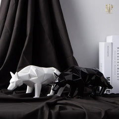 Elysian - Tượng Platinum Origami Art Wolf H20-30-TƯỢNG TRANG TRÍ-CẬU HAI HOME DECOR