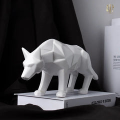 Elysian - Tượng Platinum Origami Art Wolf H20-30-TƯỢNG TRANG TRÍ-CẬU HAI HOME DECOR