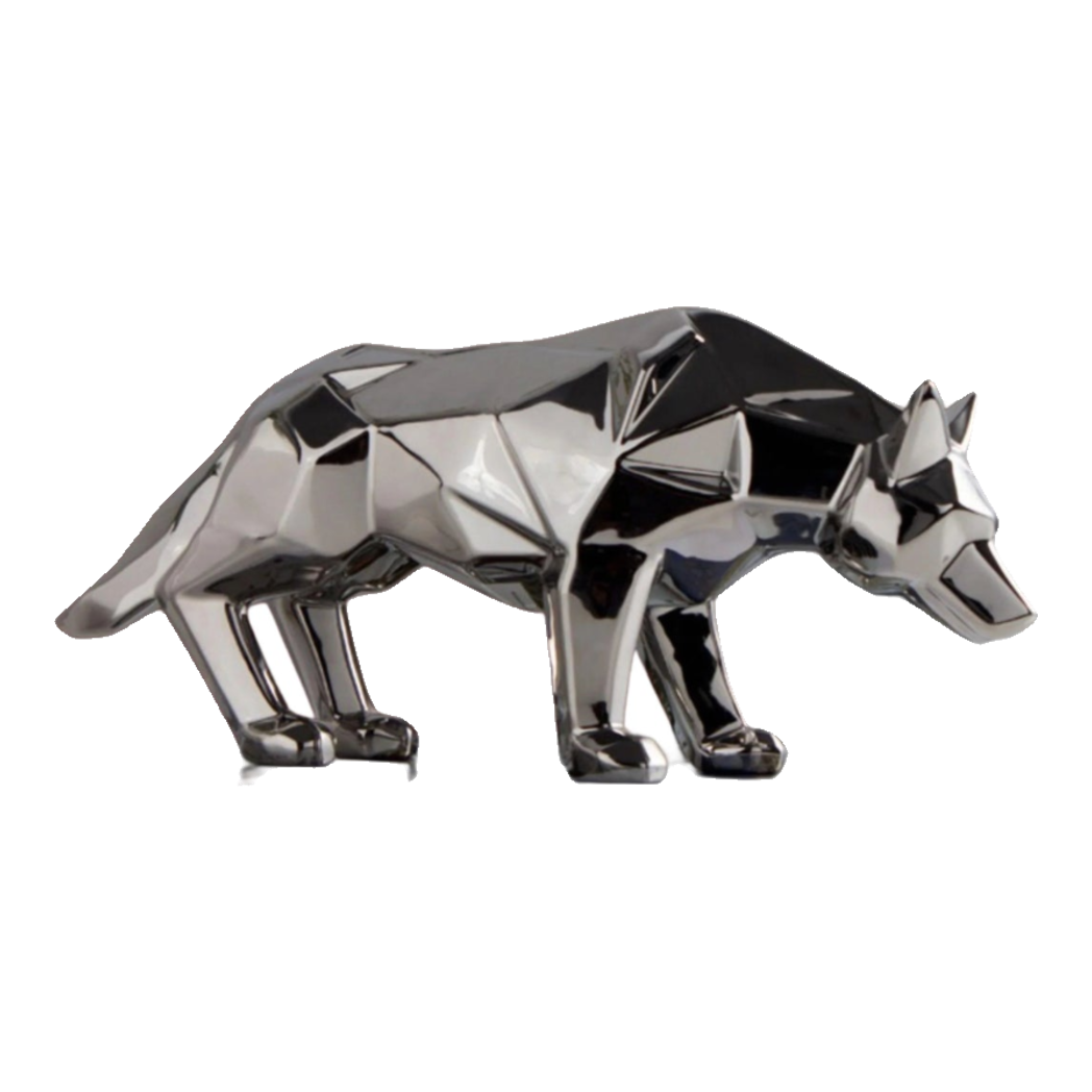 Elysian - Tượng Platinum Origami Art Wolf H20-30