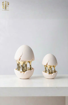 Elysian - Tượng Quả Trứng Hatching Egg 9x12x20-TƯỢNG TRANG TRÍ-CẬU HAI HOME DECOR