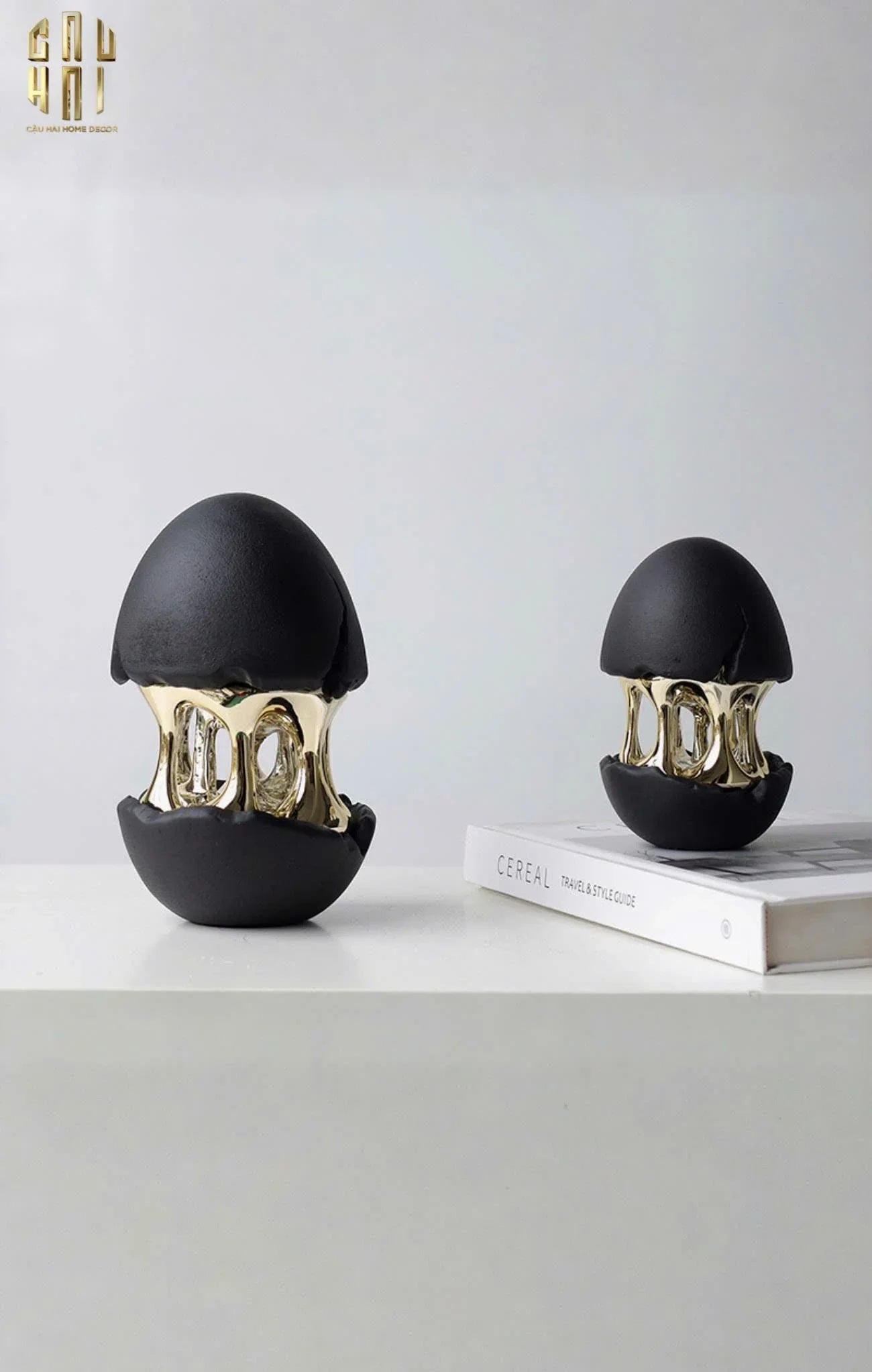 Elysian - Tượng Quả Trứng Hatching Egg 9x12x20-TƯỢNG TRANG TRÍ-CẬU HAI HOME DECOR