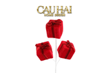 Fêtes Couture - Cành Hộp Quà Bọc Nhung - Emerald Gift Velvet-Hoa Lụa-CẬU HAI HOME DECOR
