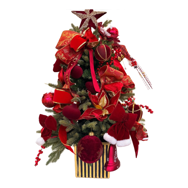 Fêtes Couture - Crimson Royale Noel Tree 100Cm