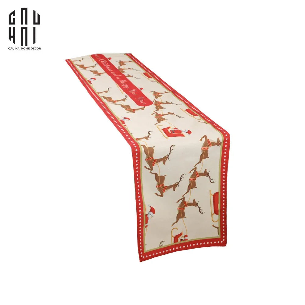 Fêtes Couture - Khăn Trải Bàn - Table Runner Brown Deer 40X275 Cm-KHĂN TRẢI BÀN-CẬU HAI HOME DECOR