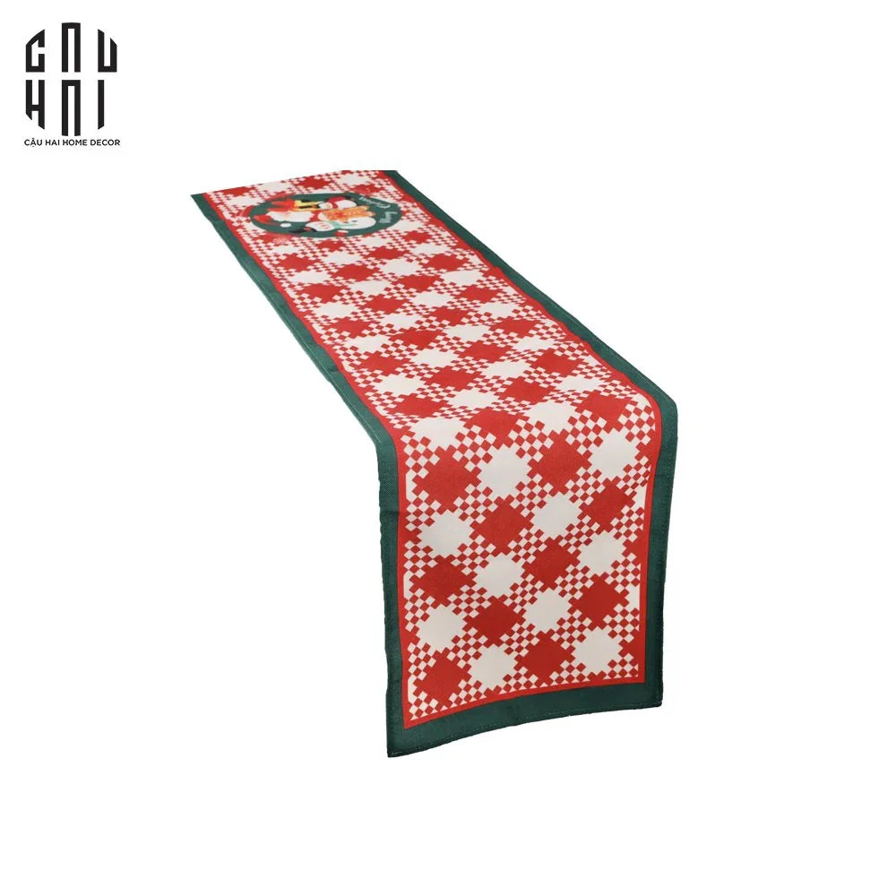 Fêtes Couture - Khăn Trải Bàn - Table Runner Carreaux 40X280 Cm-KHĂN TRẢI BÀN-CẬU HAI HOME DECOR