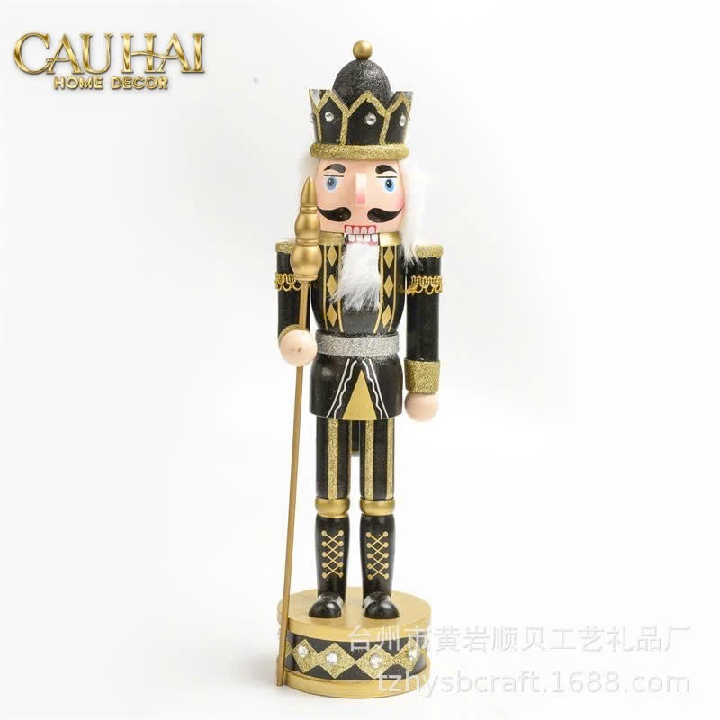 Fêtes Couture - Set 2 Tượng Nutcracker Allure D'Or Minuit Impérial H30-TƯỢNG TRANG TRÍ-CẬU HAI HOME DECOR