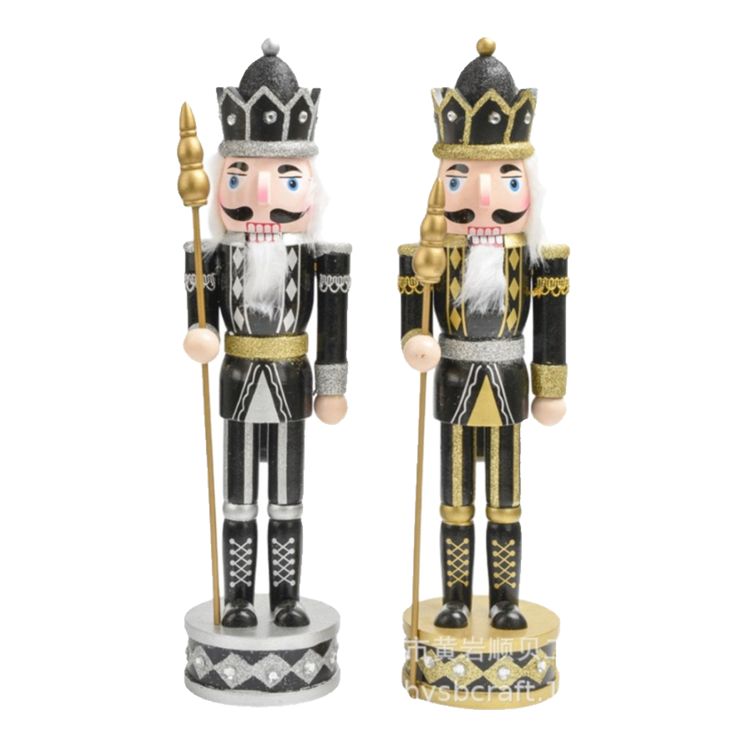 Fêtes Couture - Set 2 Tượng Nutcracker Allure D'Or Minuit Impérial H30