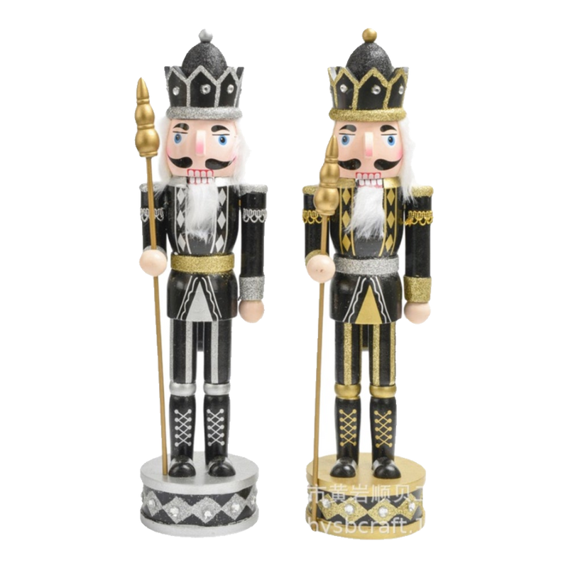 Fêtes Couture - Set of 2 Nutcracker Allure D'Or Midnight Imperial H30 Figurines