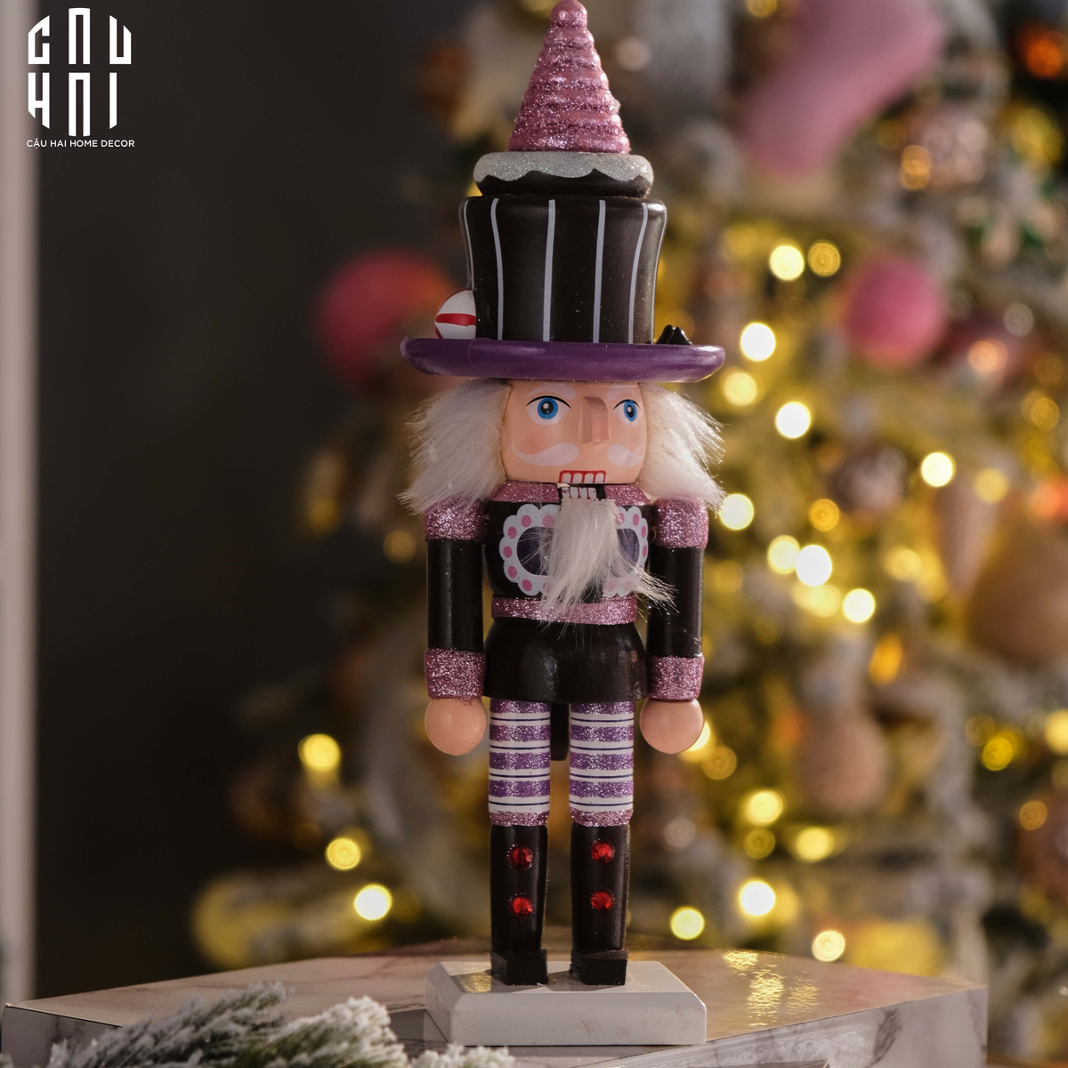 Fêtes Couture - Set 2 Tượng Nutcracker Cupcake H25-TƯỢNG TRANG TRÍ-CẬU HAI HOME DECOR