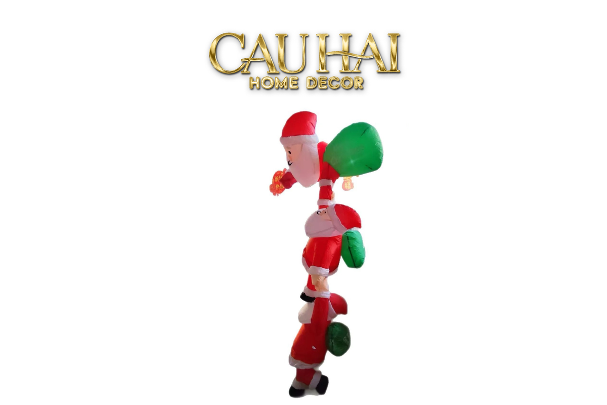 Fêtes Couture - Set 3 Ông Già Noel Triple Santa Climbing Tower-TRANG TRÍ GIÁNG SINH-CẬU HAI HOME DECOR