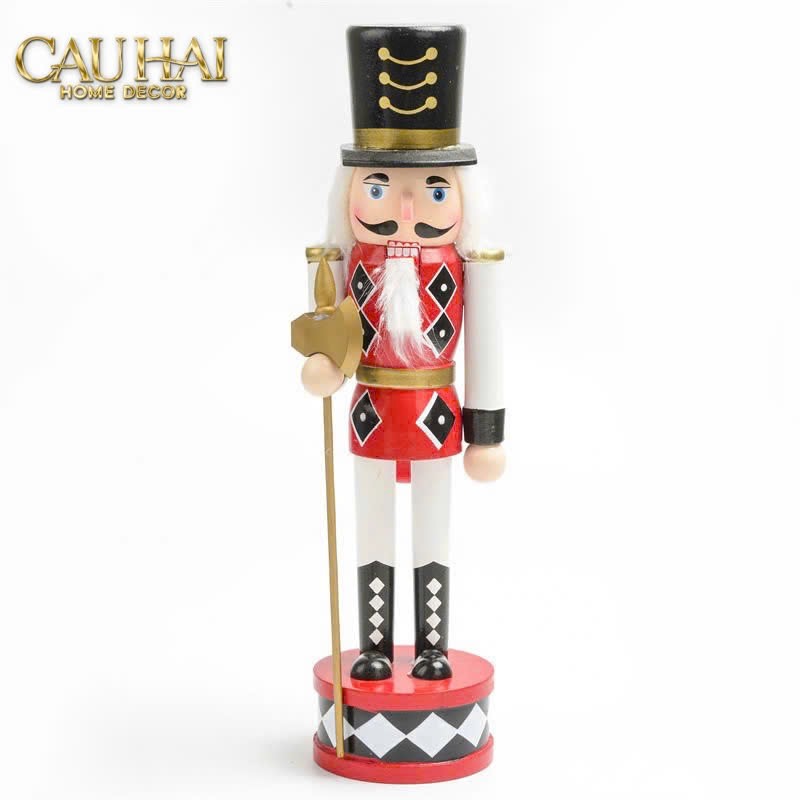 Fêtes Couture - Set 3 Tượng Nutcracker Moyenne Rouge Royal 30Cm-TƯỢNG TRANG TRÍ-CẬU HAI HOME DECOR