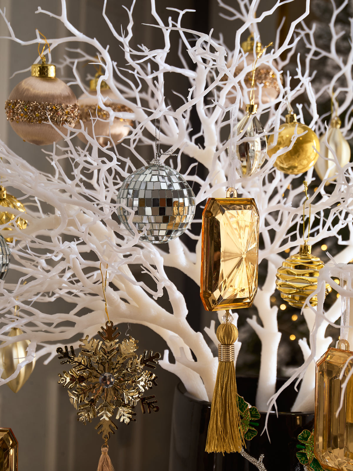 Fêtes Couture – Set Bình Hoa Christmas L’Arbre Noir Doré Vase-BÌNH HOA-CẬU HAI HOME DECOR