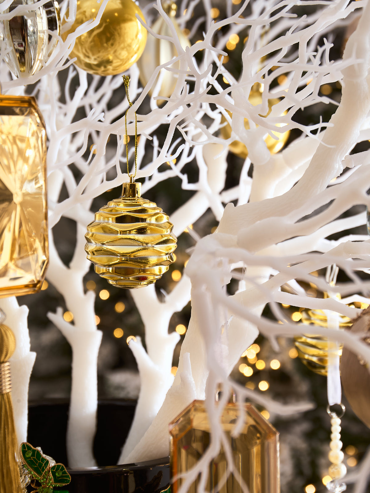 Fêtes Couture – Set Bình Hoa Christmas L’Arbre Noir Doré Vase-BÌNH HOA-CẬU HAI HOME DECOR