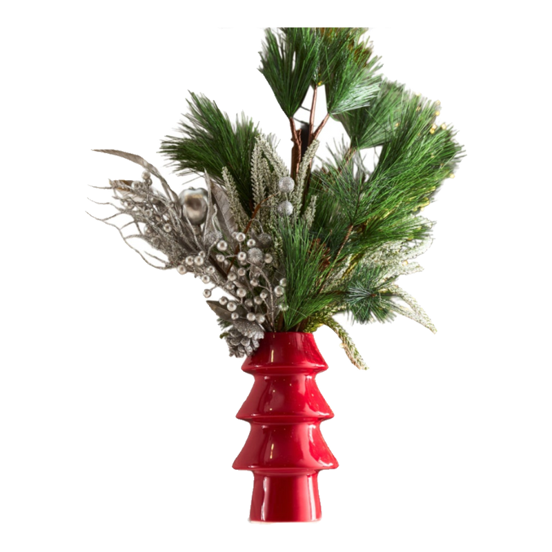 Fêtes Couture - Christmas Tree Mistletoe Pine Vase Set