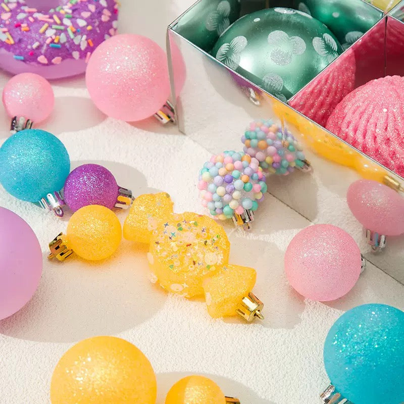 Fêtes Couture - Set Châu Trang Trí Giáng Sinh - Macaron Balls Ornaments-TRANG TRÍ GIÁNG SINH-CẬU HAI HOME DECOR