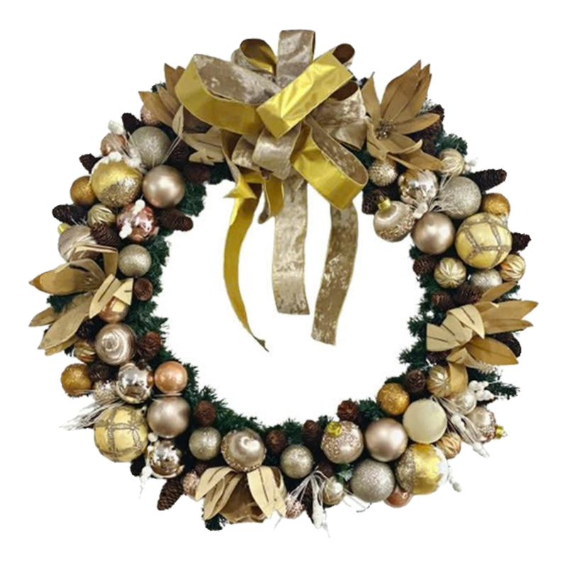 Fêtes Couture - Super Golden Era Christmas Wreath 90Cm