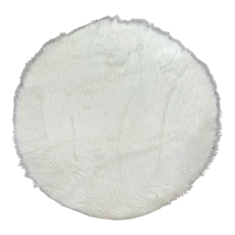 Fêtes Couture - Snow White D100 Round Faux Fur Rug