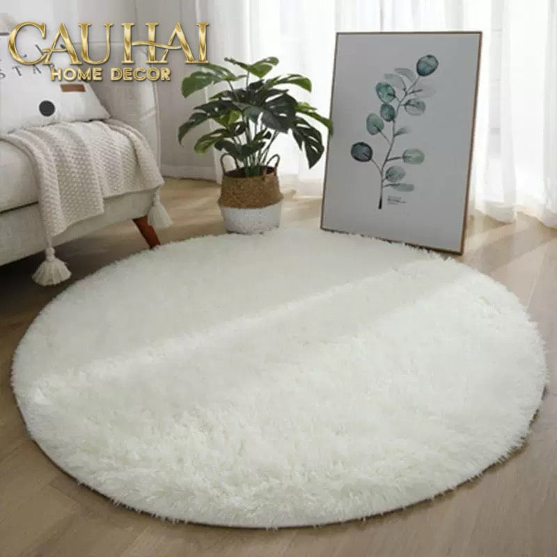 Fêtes Couture - Thảm Tròn Lông Tuyết D100 Blanche-Neige-THẢM TRÒN-CẬU HAI HOME DECOR