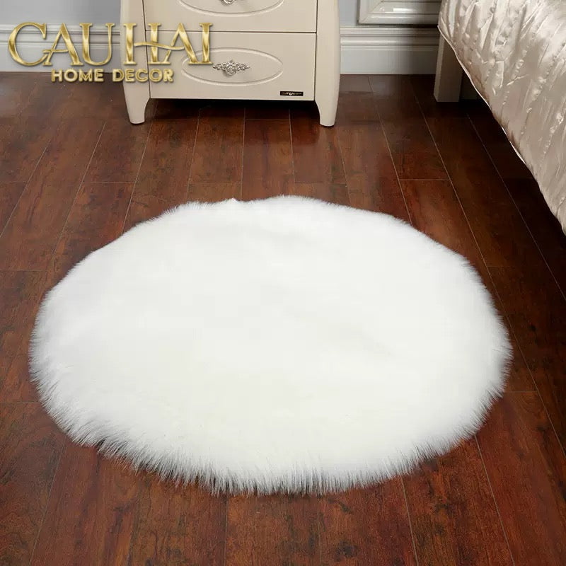 Fêtes Couture - Thảm Tròn Lông Tuyết D100 Blanche-Neige-THẢM TRÒN-CẬU HAI HOME DECOR