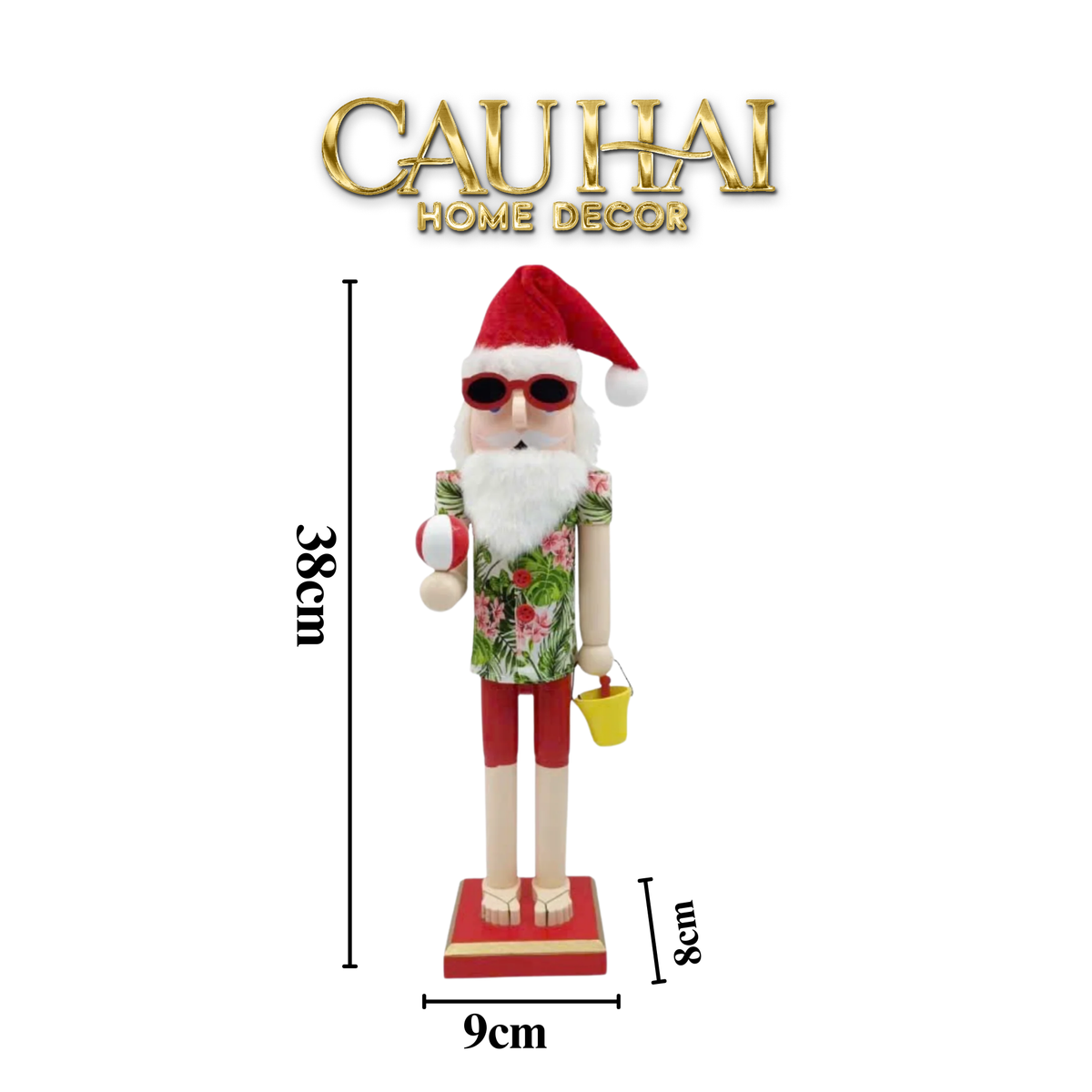 Fêtes Couture - Tượng Nutcracker Tropical 38Cm-TƯỢNG TRANG TRÍ-CẬU HAI HOME DECOR
