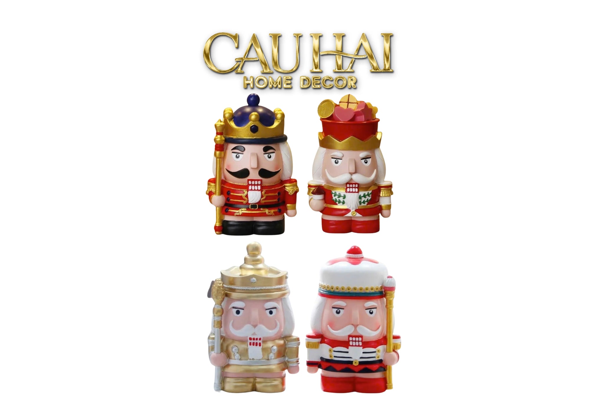 Fêtes Couture - Tượng Petit Nut-Banker Blanc / Noir / Rouge / D'Or-TƯỢNG TRANG TRÍ-CẬU HAI HOME DECOR