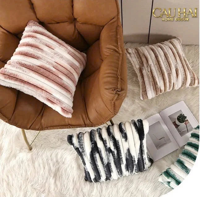 Fêtes Couture - Vỏ Gối Lông Atélier Lux Fur Lapin Spéciale Collection-VỎ GỐI-CẬU HAI HOME DECOR