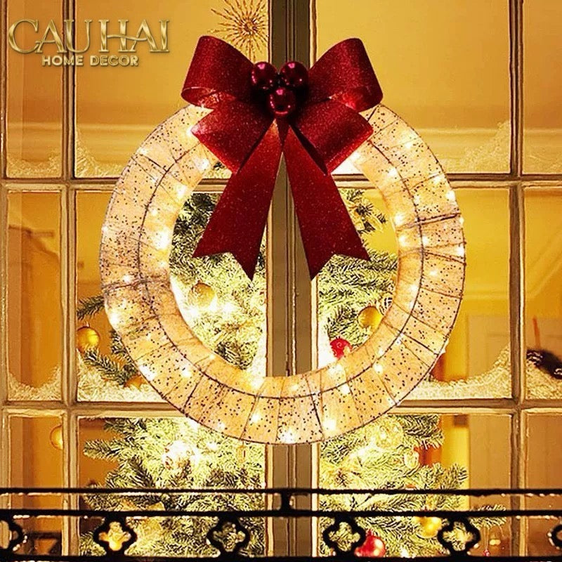 Fêtes Couture - Vòng Ánh Sáng Trang Trí Giáng Sinh Holy Halo - Christmas Wreath-LY THỦY TINH-CẬU HAI HOME DECOR