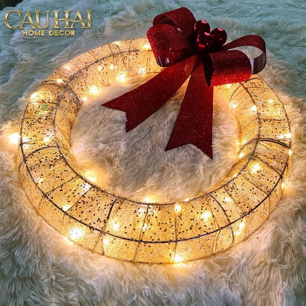 Fêtes Couture - Vòng Ánh Sáng Trang Trí Giáng Sinh Holy Halo - Christmas Wreath-LY THỦY TINH-CẬU HAI HOME DECOR