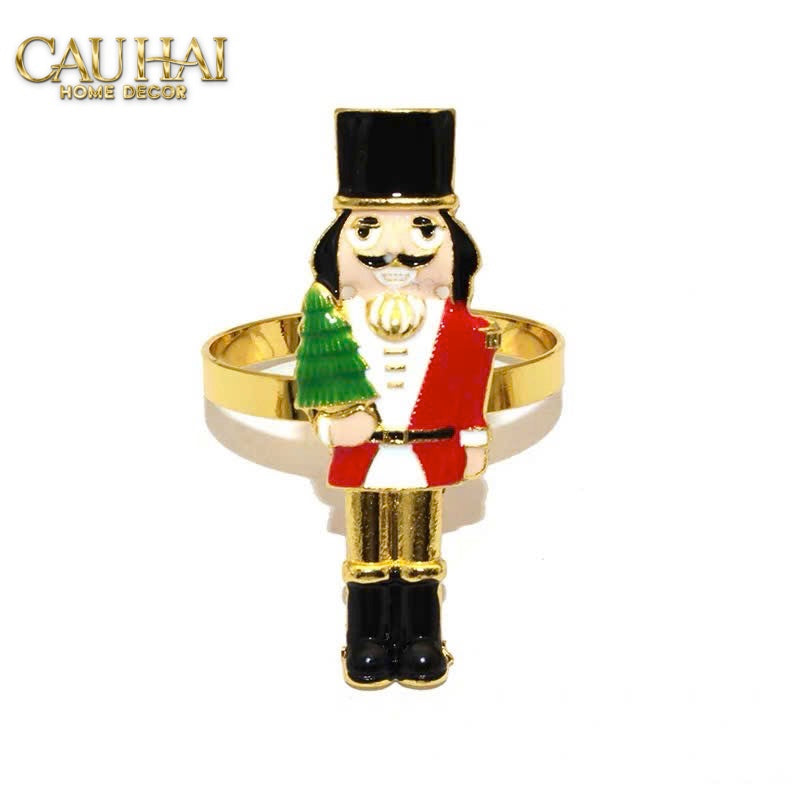 Fêtes Couture - Vòng Khăn Ăn - Napkin Ring Nutcracker Mistletoe-VÒNG KHĂN ĂN-CẬU HAI HOME DECOR