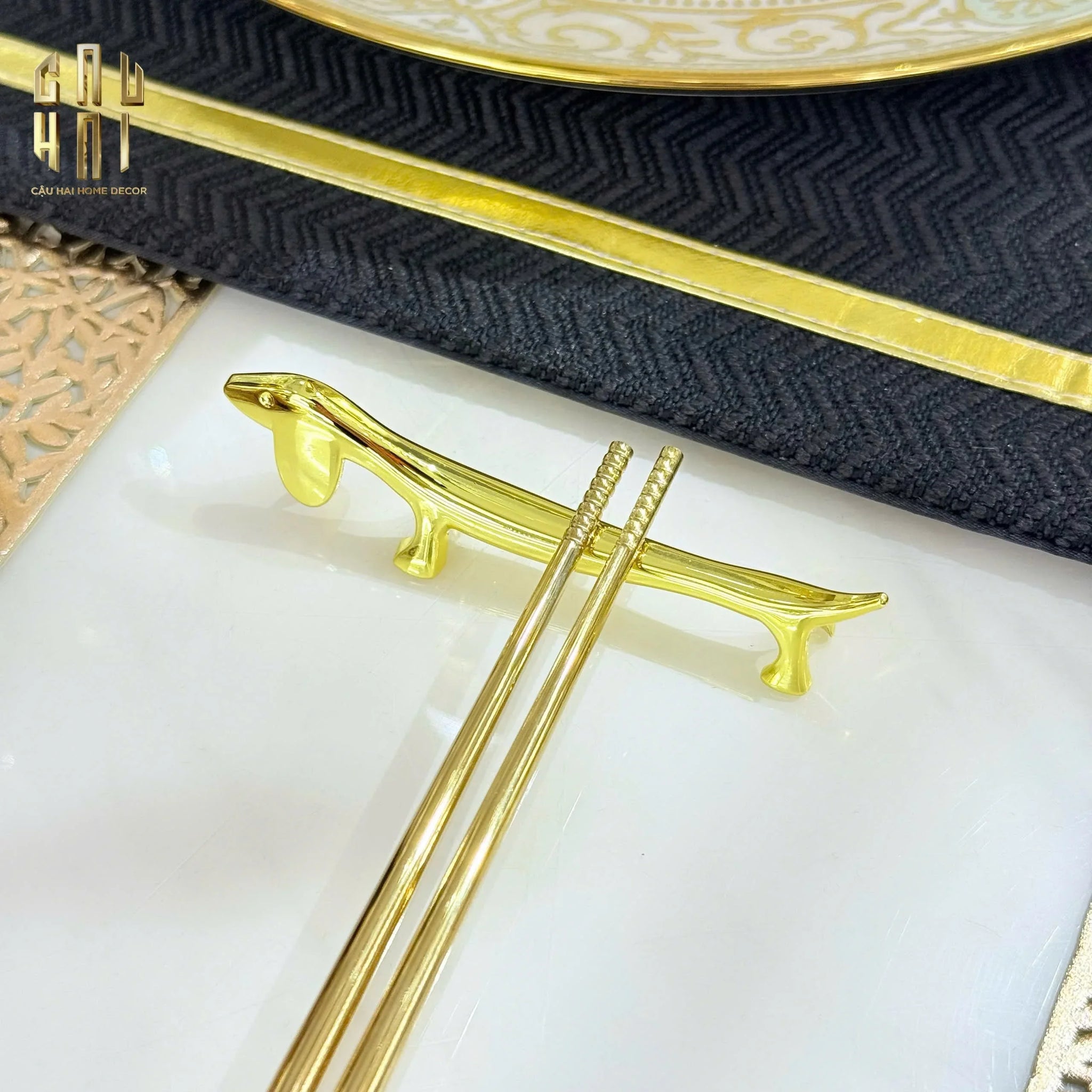 Gác Đũa - Chopstick Rest Dog-Dinner Cutlery Set Dao Muỗng Nĩa-CẬU HAI HOME DECOR