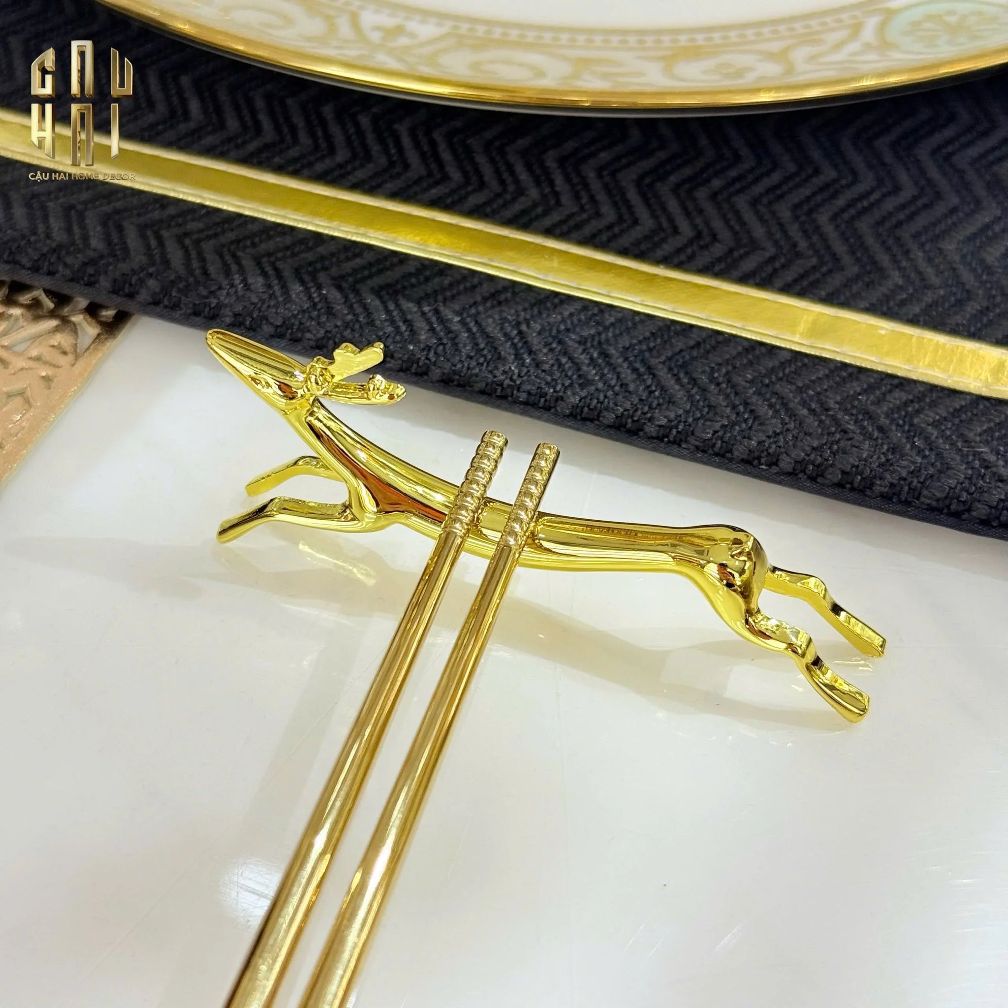 Gác Đũa - Chopstick Rest Elk-Dinner Cutlery Set Dao Muỗng Nĩa-CẬU HAI HOME DECOR