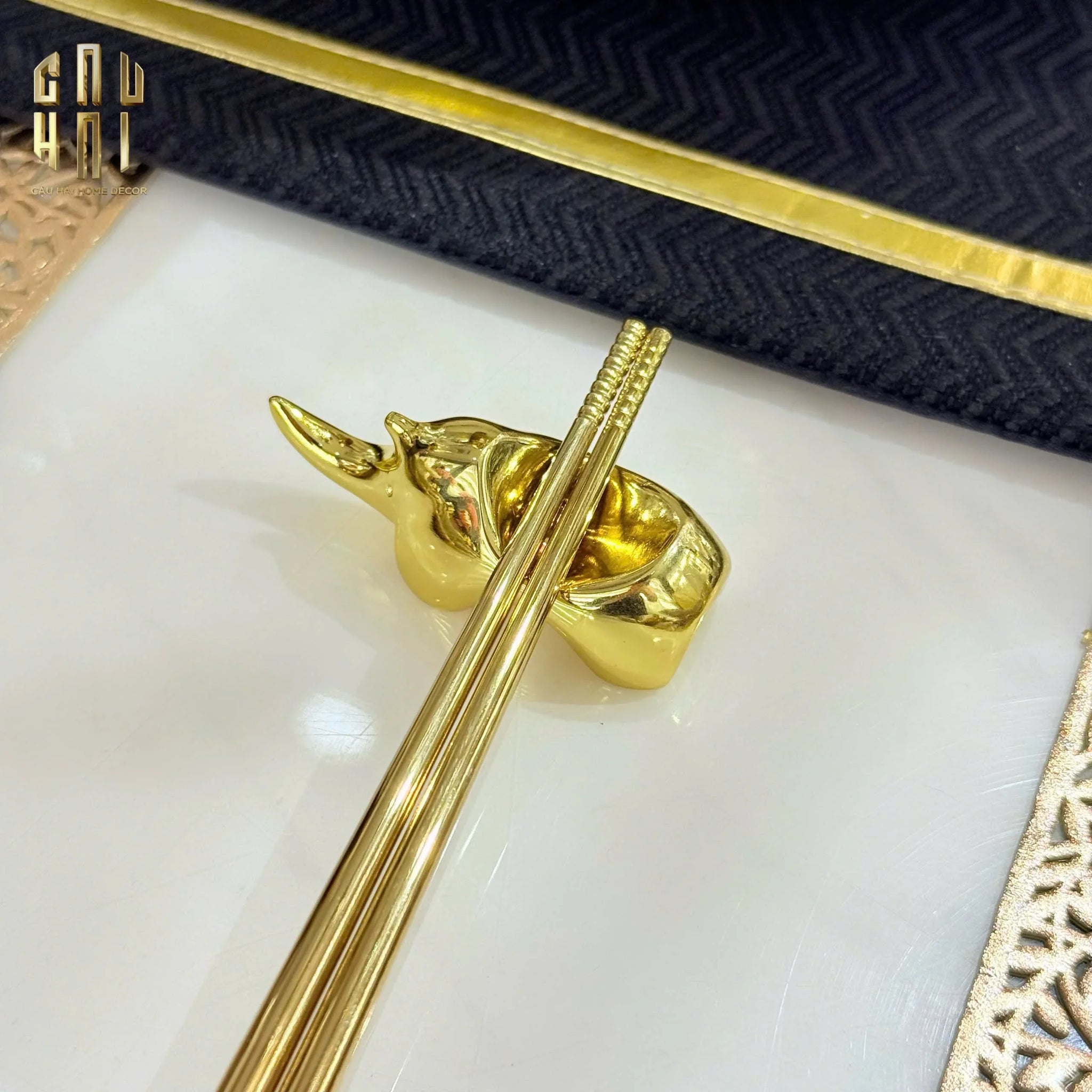 Gác Đũa - Chopstick Rest Rhino-Dinner Cutlery Set Dao Muỗng Nĩa-CẬU HAI HOME DECOR