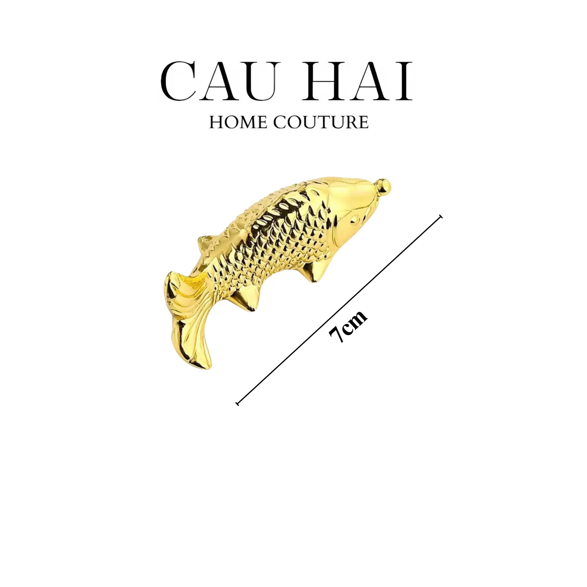 Gác Đũa - Stainless Steel Chopstick Rest Gold Fish-Dinner Cutlery Set Dao Muỗng Nĩa-CẬU HAI HOME DECOR