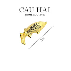Gác Đũa - Stainless Steel Chopstick Rest Gold Fish-Dinner Cutlery Set Dao Muỗng Nĩa-CẬU HAI HOME DECOR